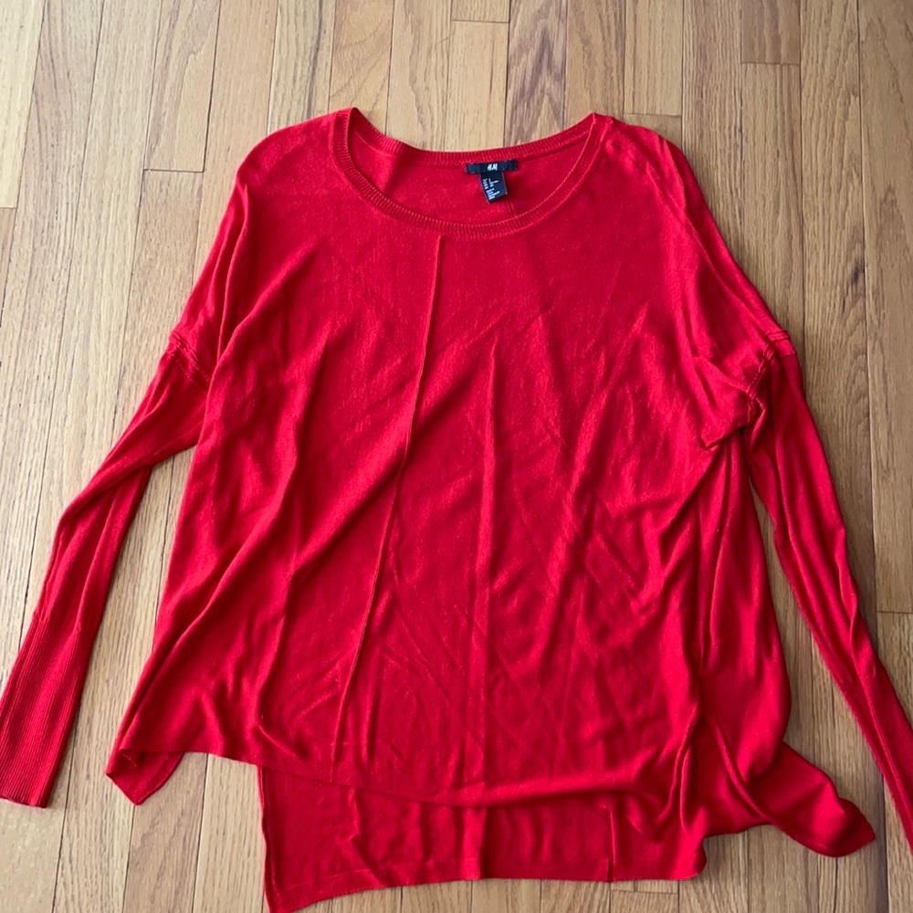 H&M Red Lightweight Sweater